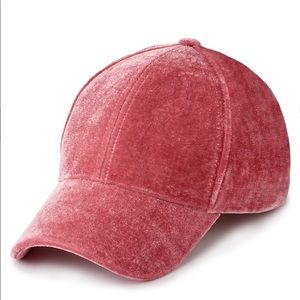 Echo Design Pink Velvet Baseball Cap